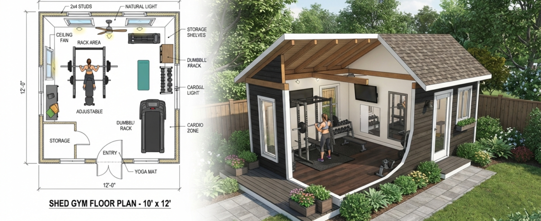 Shed Plans for Gym: Compact Backyard Fitness Spaces