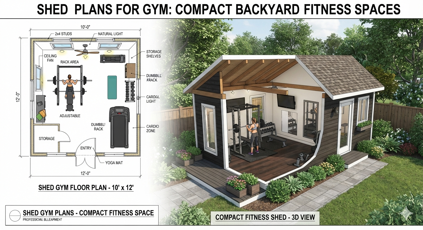 Shed Plans for Gym: Compact Backyard Fitness Spaces