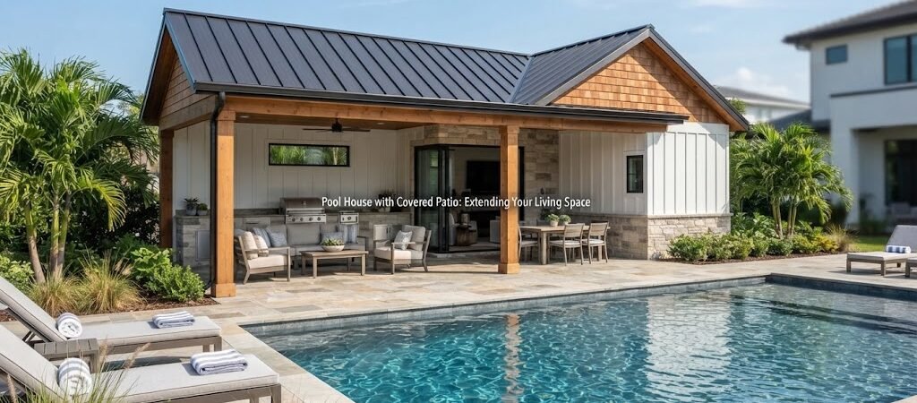 Pool House with Covered Patio: Extending Your Living Space