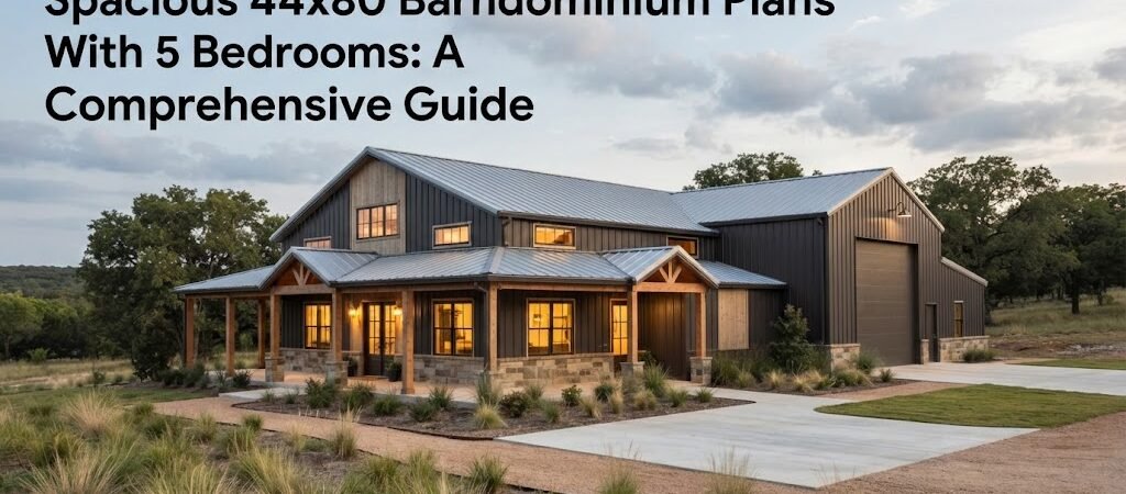 Plan Your Dream 44×80 Barndominium with 5 Bedrooms