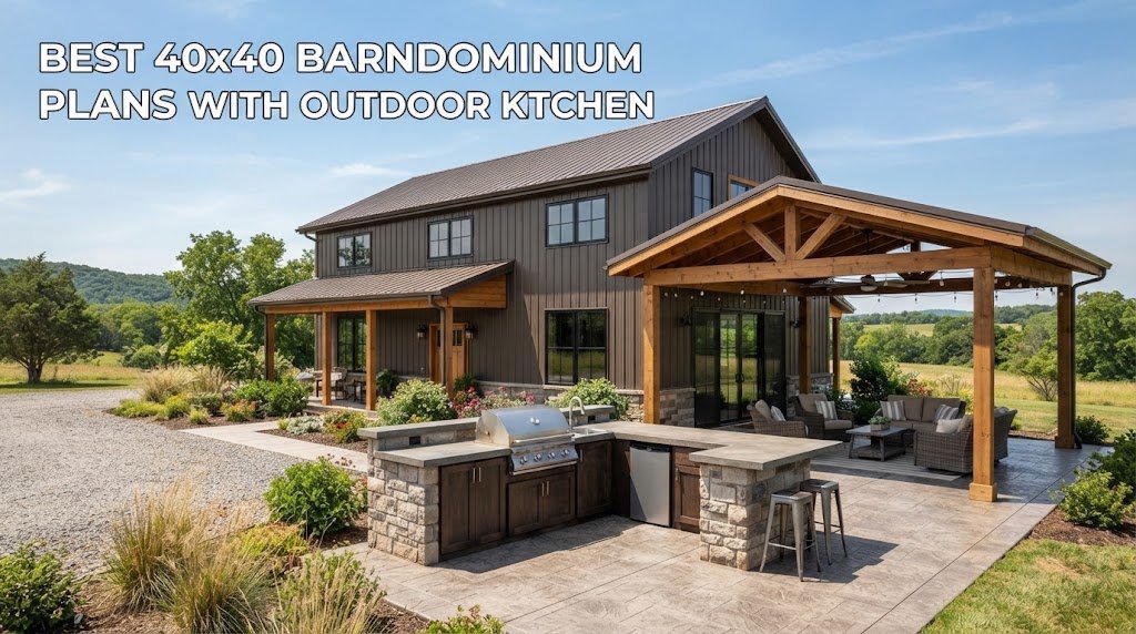 40×40 Barndominium Plans with Outdoor Kitchen Ideas
