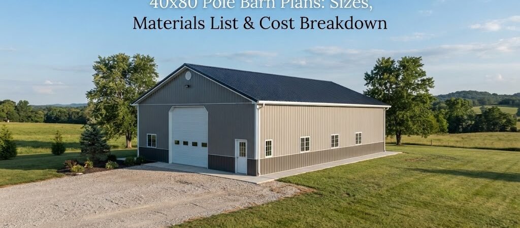 40×80 Pole Barn Plans: Sizes, Materials List & Cost Breakdown