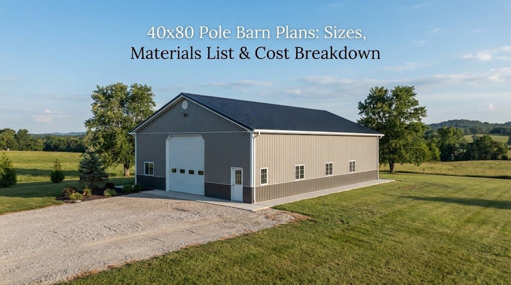 40×80 Pole Barn Plans: Sizes, Materials List & Cost Breakdown