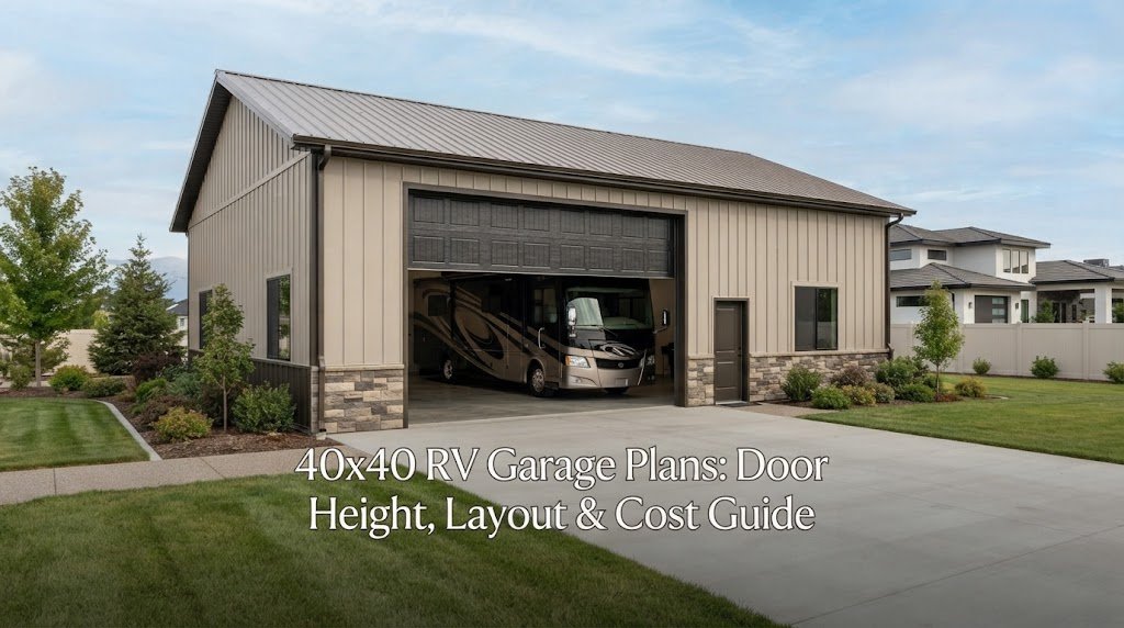 40×40 RV Garage Plans: Door Height, Layout & Cost Guide
