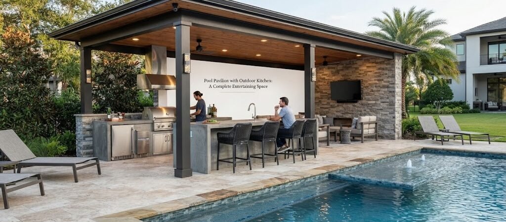 Pool Pavilion with Outdoor Kitchen: A Complete Entertaining Space