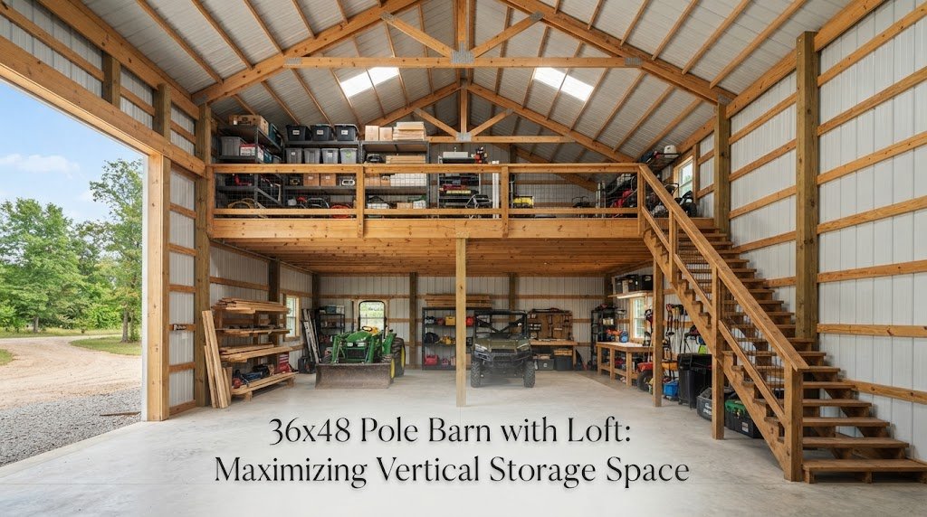 36×48 Pole Barn with Loft: Maximizing Vertical Storage Space
