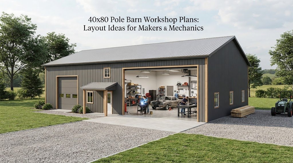 40×80 Pole Barn Workshop Plans: Layout Ideas for Makers & Mechanics