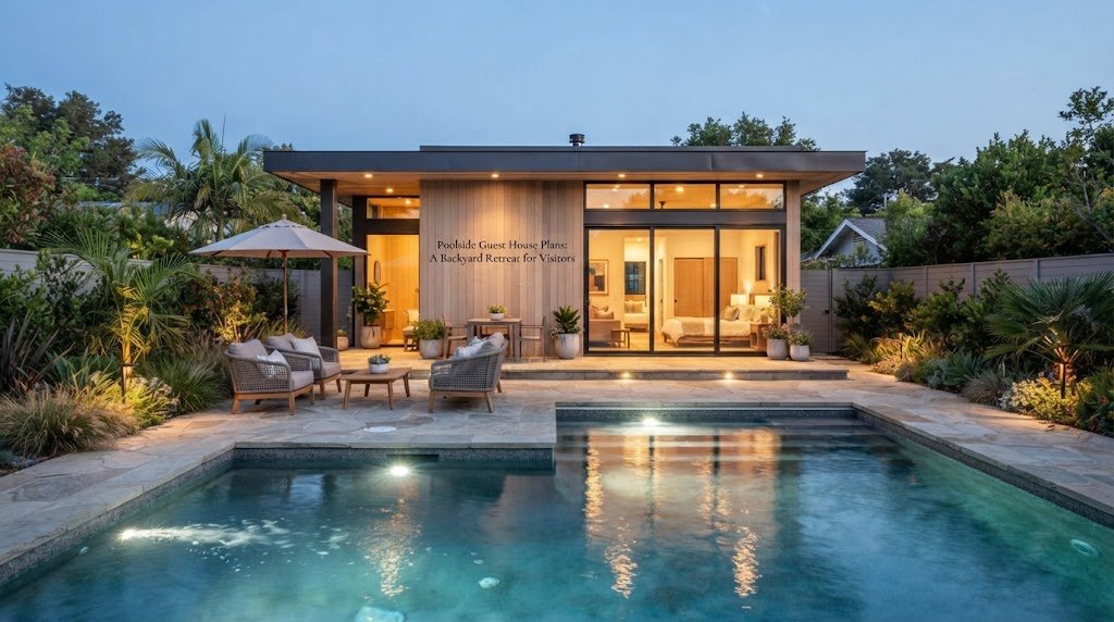 Poolside Guest House Plans: A Backyard Retreat for Visitors