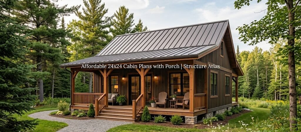 24×24 Cabin Plans: Cozy Designs with Wraparound Porch