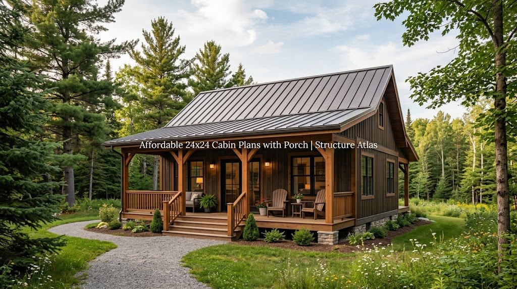 24×24 Cabin Plans: Cozy Designs with Wraparound Porch