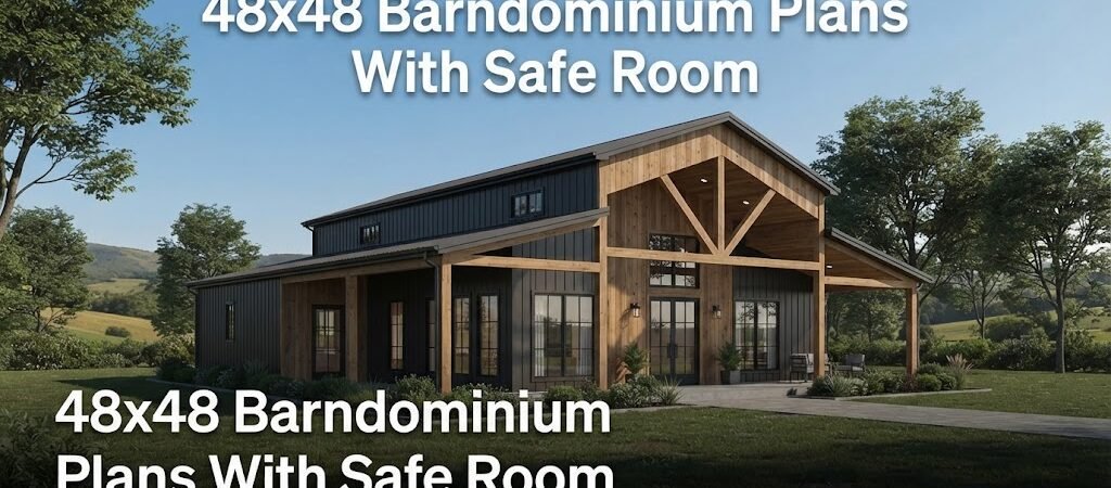 48×48 Barndominium Plans with Safe Room for Homeowners