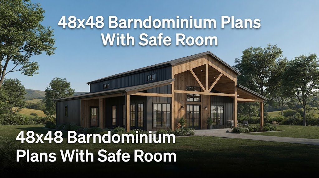 48×48 Barndominium Plans with Safe Room for Homeowners