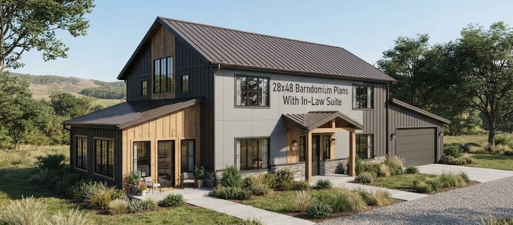 28×48 Barndominium Plans with In-Law Suite for Families
