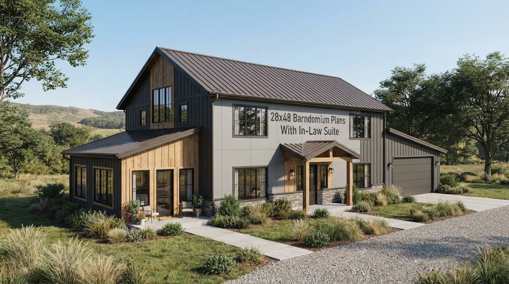 28×48 Barndominium Plans with In-Law Suite for Families