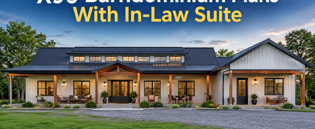 X96 Barndominium Plans with In-Law Suite for Families