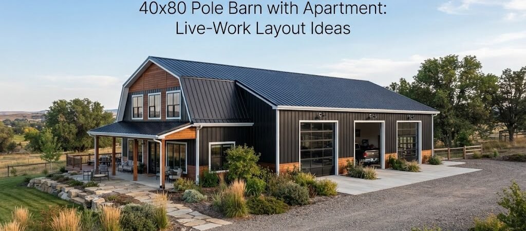40×80 Pole Barn with Apartment: Live-Work Layout Ideas
