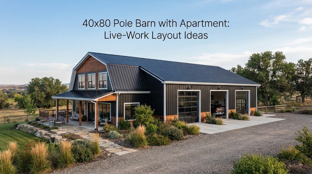 40×80 Pole Barn with Apartment: Live-Work Layout Ideas