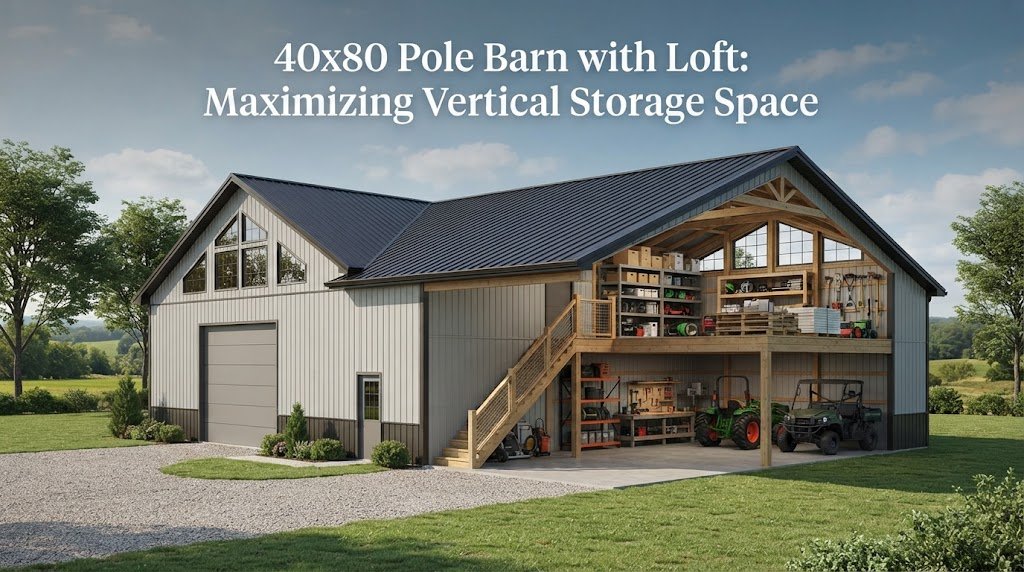 40×80 Pole Barn with Loft: Maximizing Vertical Storage Space