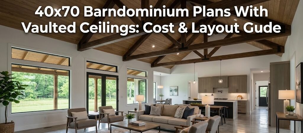 40×70 Barndominium Plans: Vaulted Ceiling Insights