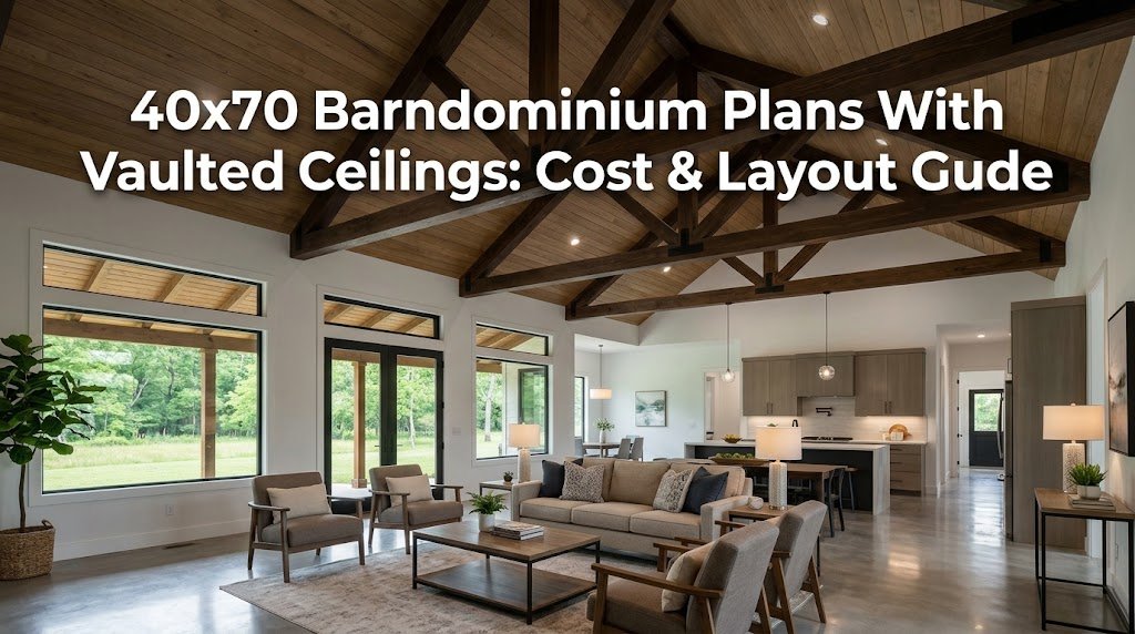 40×70 Barndominium Plans: Vaulted Ceiling Insights
