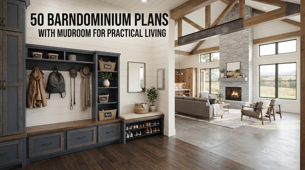 50 Unique Barndominium Plans Featuring Mudrooms for Homeowners