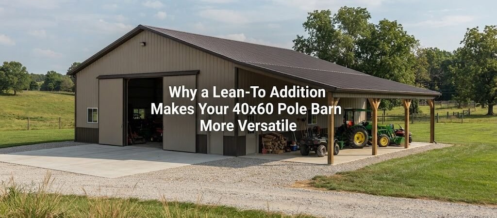 Why a Lean-To Addition Makes Your 40×60 Pole Barn More Versatile