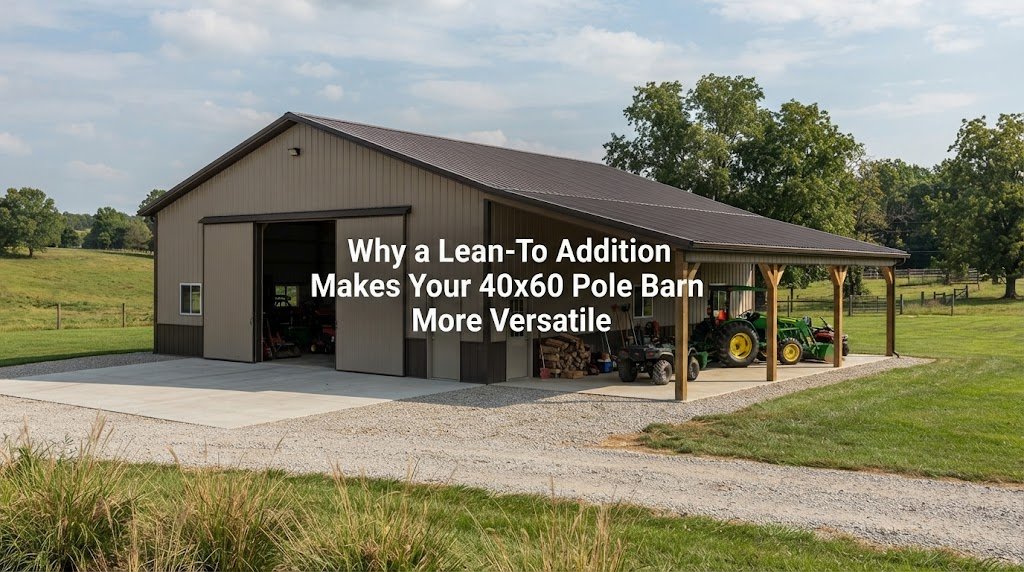 Why a Lean-To Addition Makes Your 40×60 Pole Barn More Versatile
