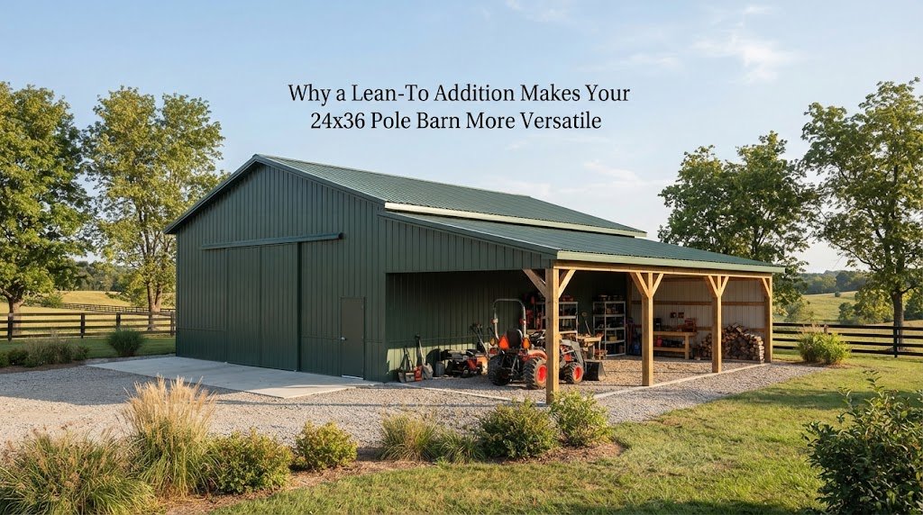 Why a Lean-To Addition Makes Your 24×36 Pole Barn More Versatile