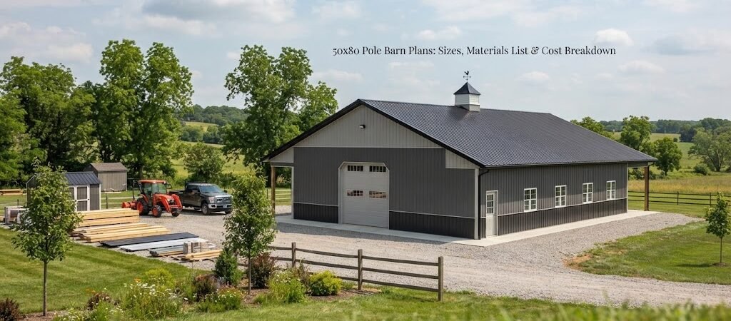 50×80 Pole Barn Plans: Sizes, Materials List & Cost Breakdown