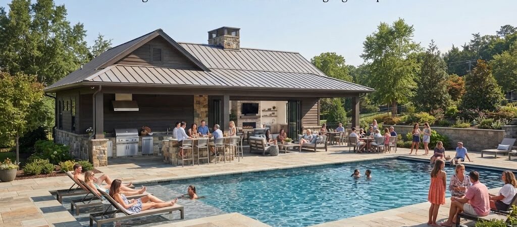Large Pool House Plans for Entertaining Big Groups