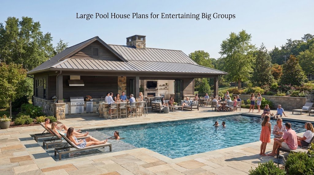 Large Pool House Plans for Entertaining Big Groups