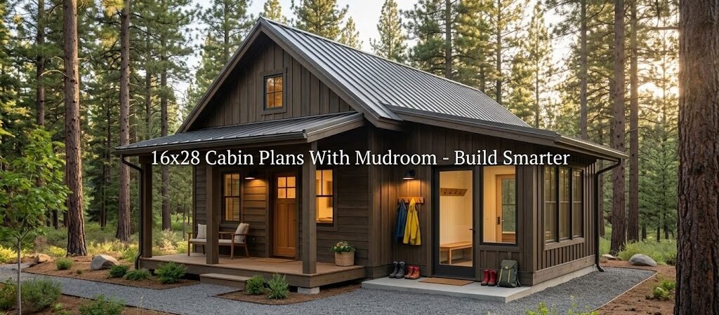 16×28 Cabin Plans with Mudroom for Smart Building