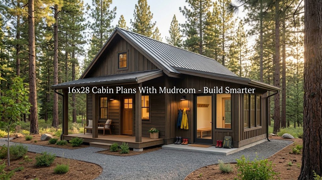 16×28 Cabin Plans with Mudroom for Smart Building