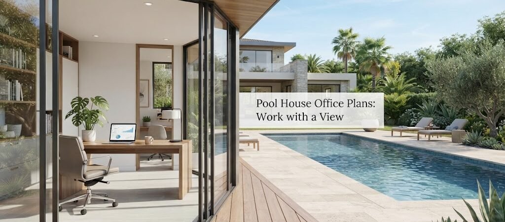 Pool House Office Plans: Work with a View