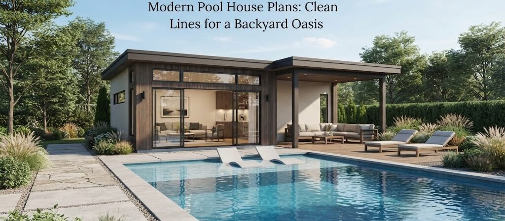 Modern Pool House Plans: Clean Lines for a Backyard Oasis