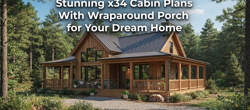 x34 Cabin Plans: Ideal Wraparound Porch for Your Dream Retreat