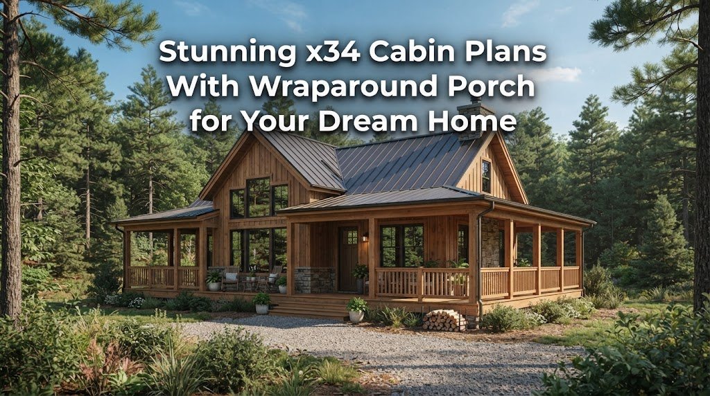 x34 Cabin Plans: Ideal Wraparound Porch for Your Dream Retreat