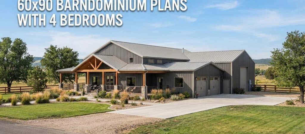 Explore 60×90 Barndominium Plans with 4 Bedrooms