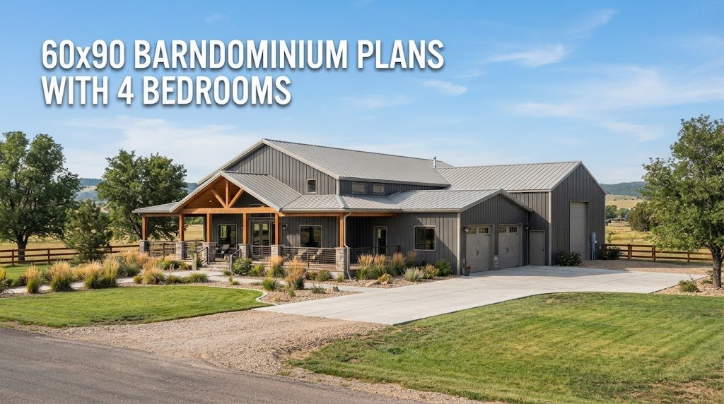Explore 60×90 Barndominium Plans with 4 Bedrooms