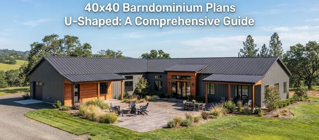 40×40 U-Shaped Barndominium Plans for Homeowners