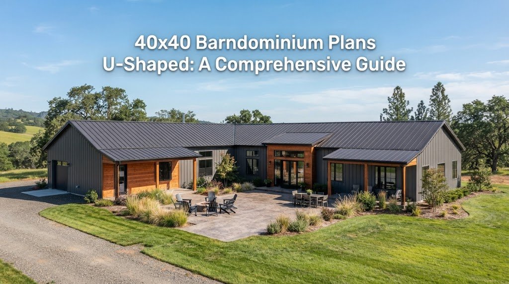 40×40 U-Shaped Barndominium Plans for Homeowners