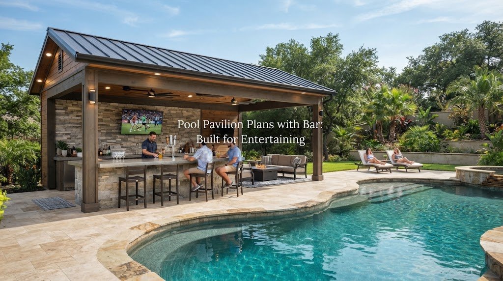 Pool Pavilion Plans with Bar: Built for Entertaining