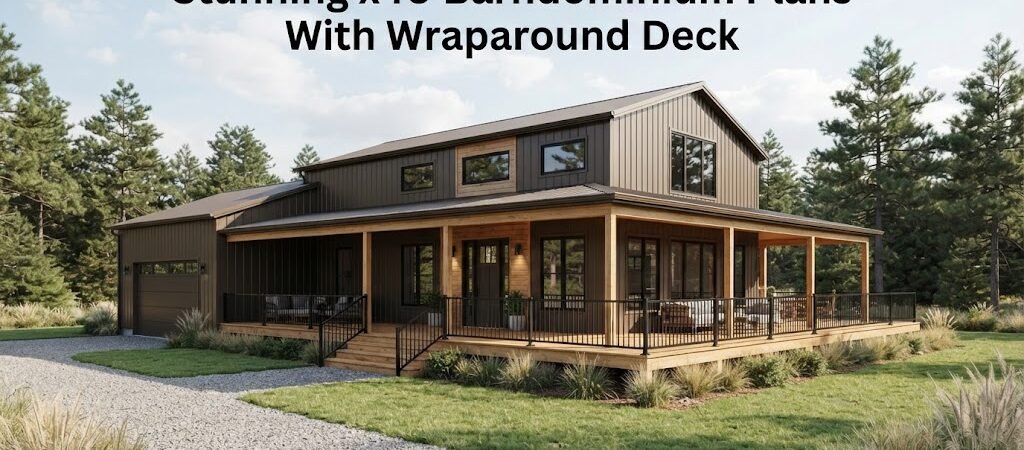 x40 Barndominium Plans with Wraparound Deck: Stunning Designs