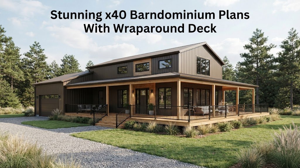x40 Barndominium Plans with Wraparound Deck: Stunning Designs