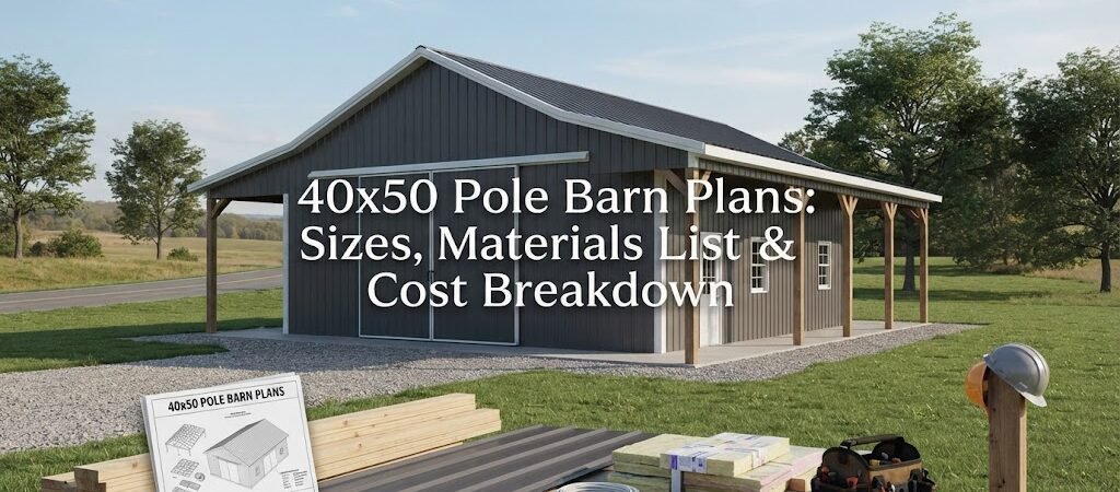 40×50 Pole Barn Plans: Sizes, Materials List & Cost Breakdown