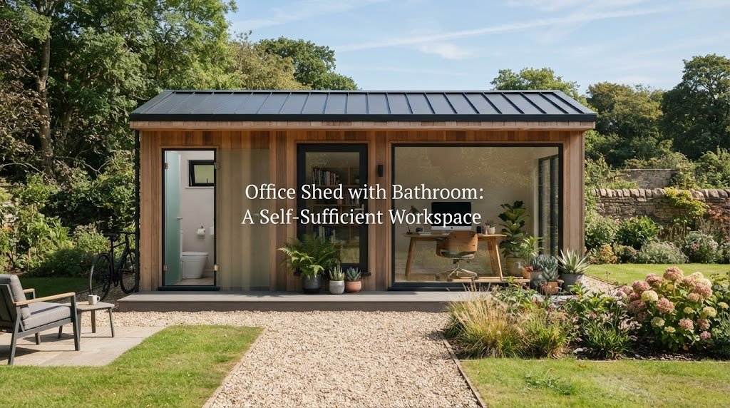 Office Shed with Bathroom: A Self-Sufficient Workspace