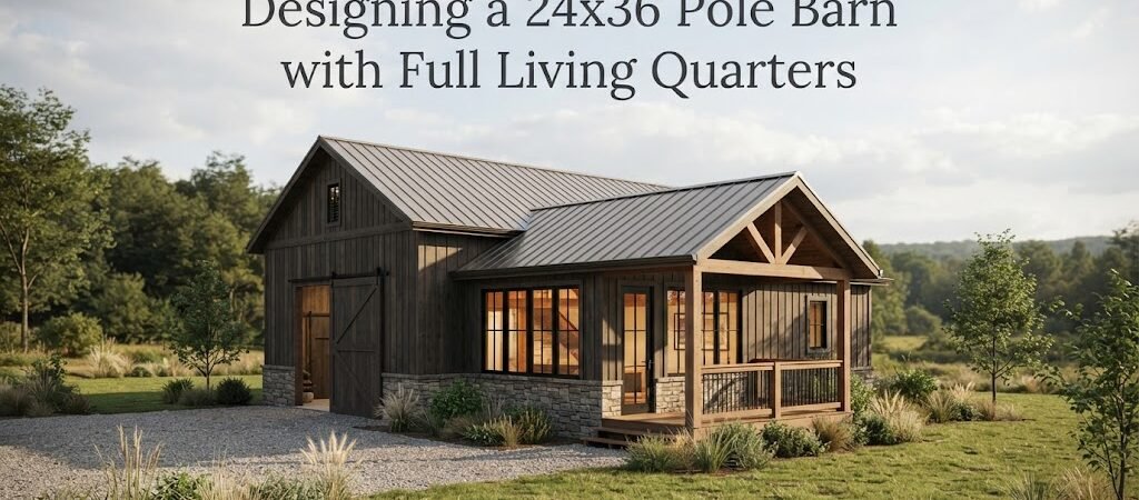 24×36 Pole Barn with Full Living Quarters: A Practical Design Guide