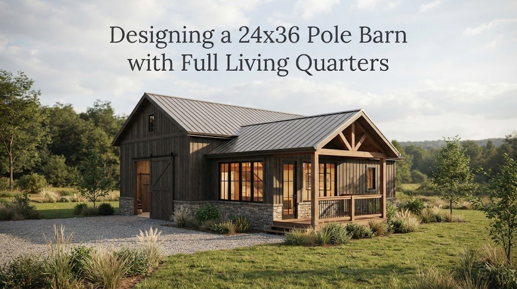 24×36 Pole Barn with Full Living Quarters: A Practical Design Guide