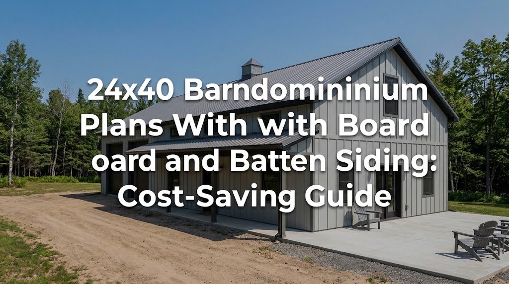 24×40 Barndominium Plans: Cost-Saving Board and Batten Siding