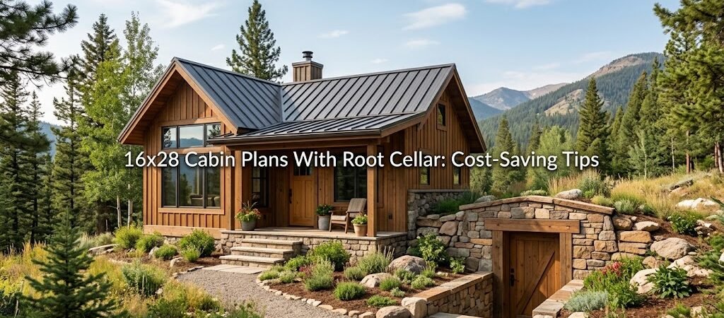 16×28 Cabin Plans with Root Cellar for Efficient Living